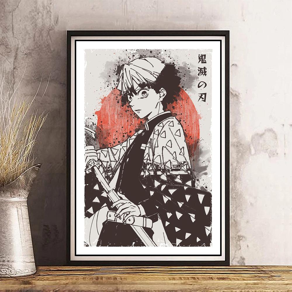 

Аниме «Убийца Демонов», холст, постер, Танджиро Недоузи, домашняя настенная живопись, принты, детская спальня, гостиная, декор, фрески, подарок 21x30cm No Frame