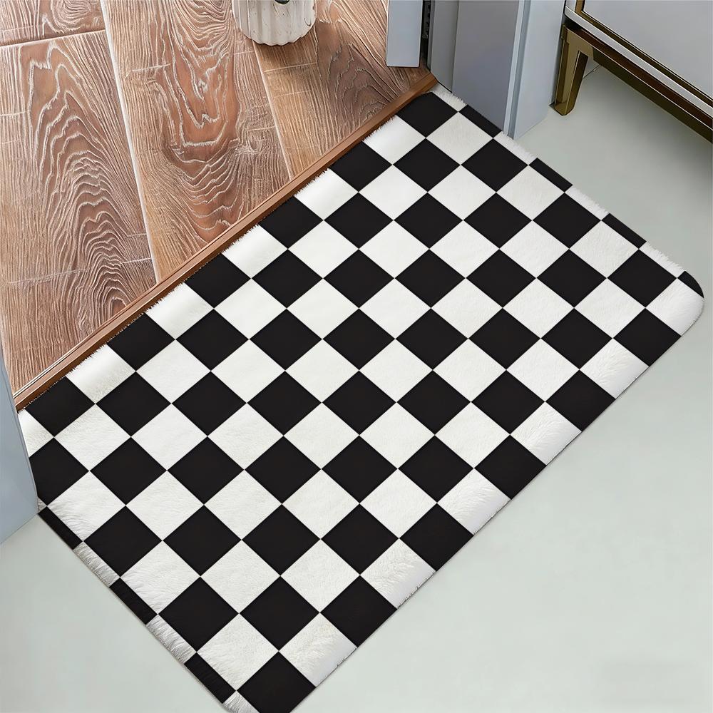 Chess Lovers Motivational Art Floor Mat Cozy Flannel Soft Thick Non-Slip Mat For Living Room Bedroom Kitchen Decor Rugs