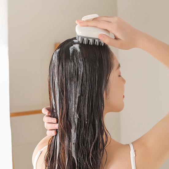 Kopfhautmassagegerät Shampoo-Bürste mit Griff, Haarwuchs Schuppenentfernung Kopfhautbürste, Kopfhaut-Peeling-Schrubber für die Dusche