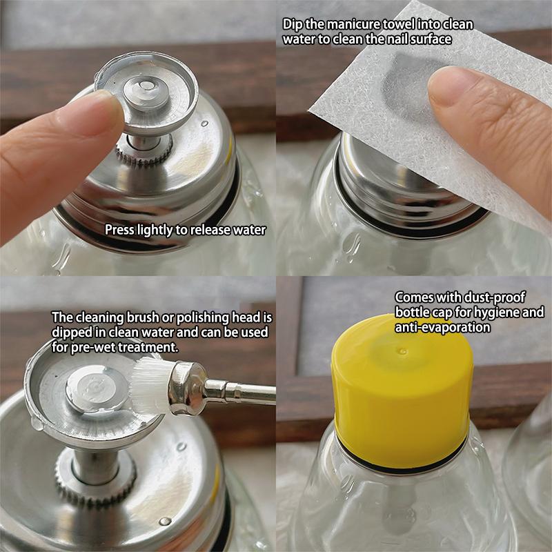 180Ml Glass Nail Art Pump Dispenser Cleaner Bottle Liquid Alcohol Bottle Phone Screen Repair Remover Cleaner Bottle Dispenser