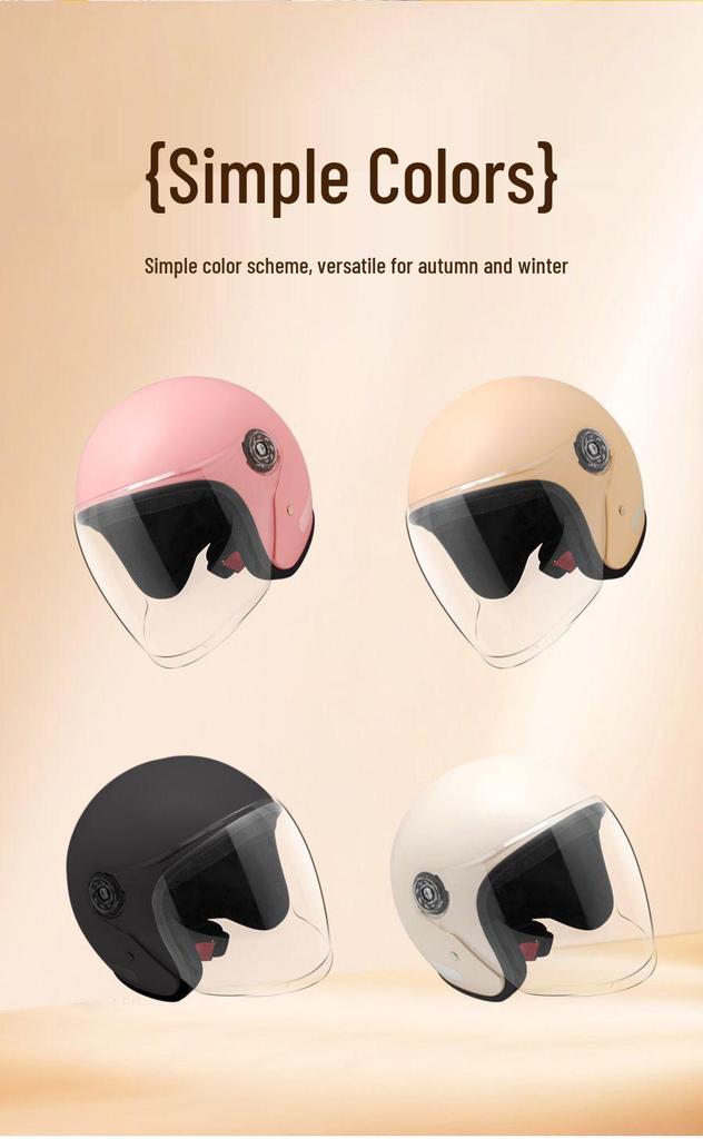3C Certified Women's Electric Scooter Helmet: Breathable, Sun-Protective, All-Season Safety Helmet for Motorcycle Riding
