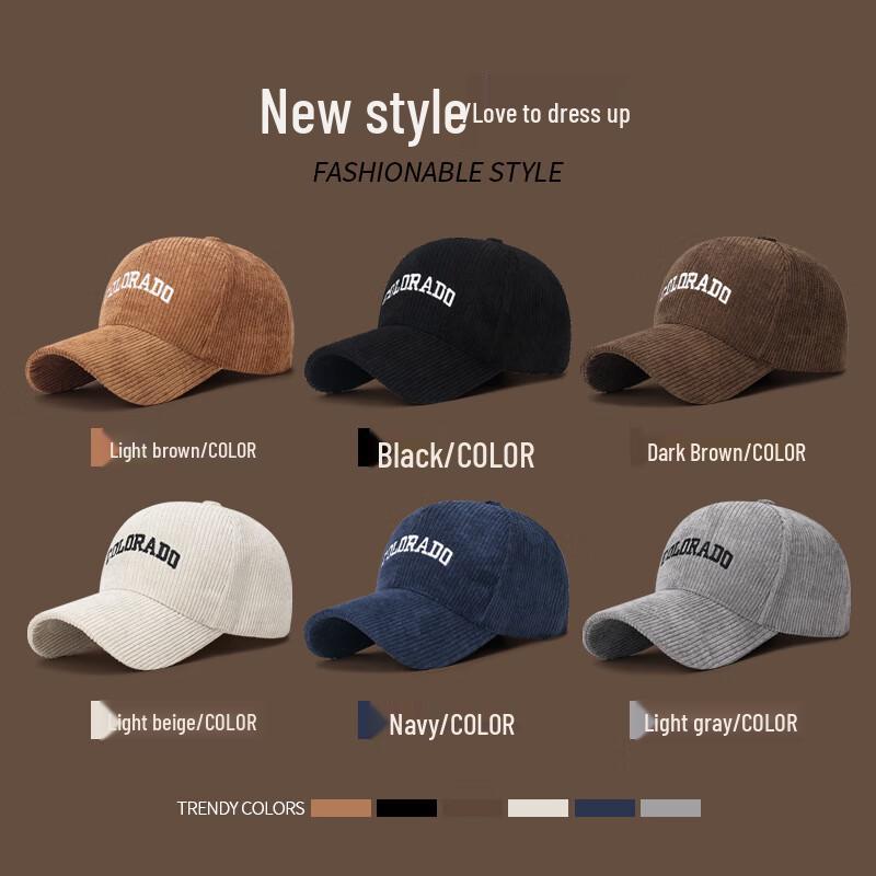 ZHENYUEQI Unisex Vintage Corduroy Baseball Cap
