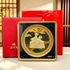 Golden Arowana Three Sheep Prosperity 3D Gold Foil Painting Ornament for Office or Business Opening