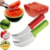 Stainless Steel ABS Watermelon Slicer, a Multifunctional for Conveniently Cutting Large Fruits And Vegetables