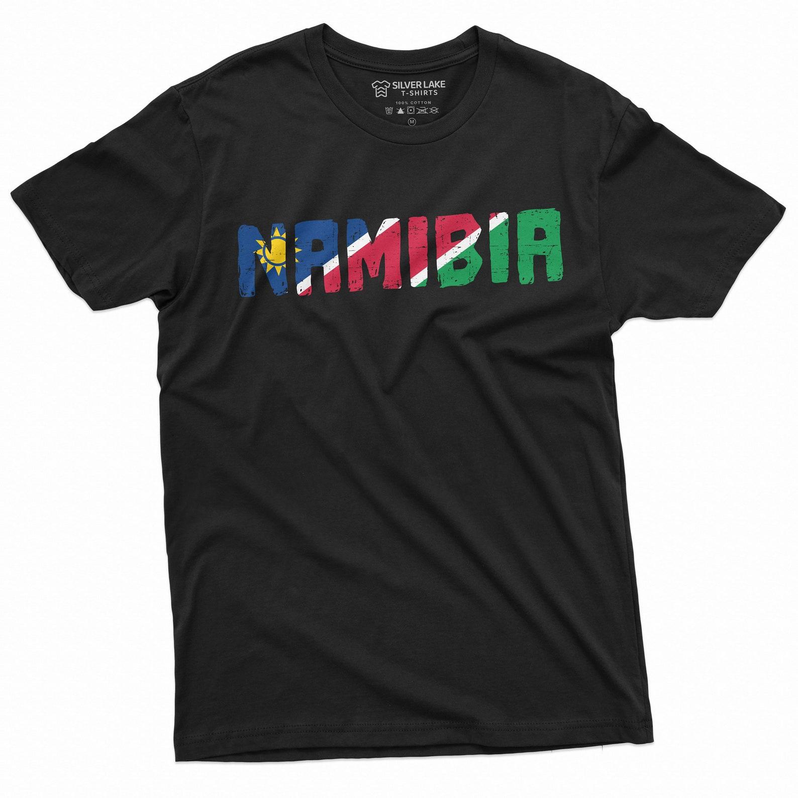Men s Namibia T-shirt Namibian Flag Coat of Arms Nation Country Independence day Womens Mens Unisex Tee Shirt M