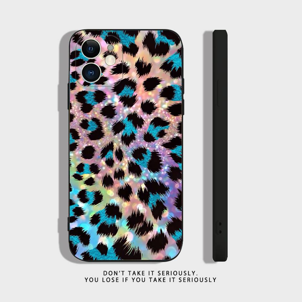 Fashionable leopard print For iPhone 17,16,15,14,13,12,11Pro,X,XS,Max,XR,Plus,Mini Soft Silicone Phone Case Black Shockproof TPU iPhone16Plus