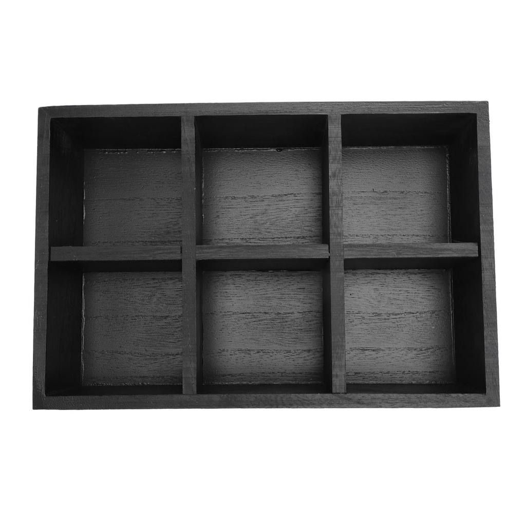 Coffee Station Organizer with Divider Wooden Coffee Bar Accessories Storage Box Tea Bags Coffee Pods Holder for