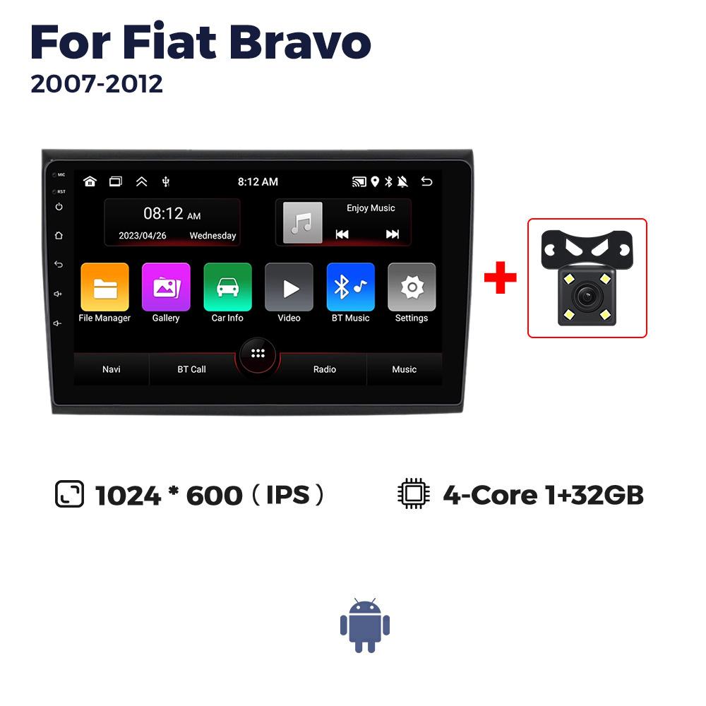 Navifly IPS Screen New Android Car Radio Multimedia Video Player For Fiat Bravo 2007-2012 Carplay Auto GPS 2Din Stereo Receiver