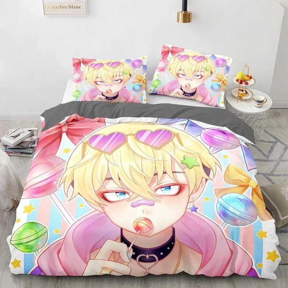 3D Tokyo Avengers Bedding Set Anime Manjiro Sano Duvet Cover Double Twin Full Queen King For Adult Kids Bedclothes Quilt size