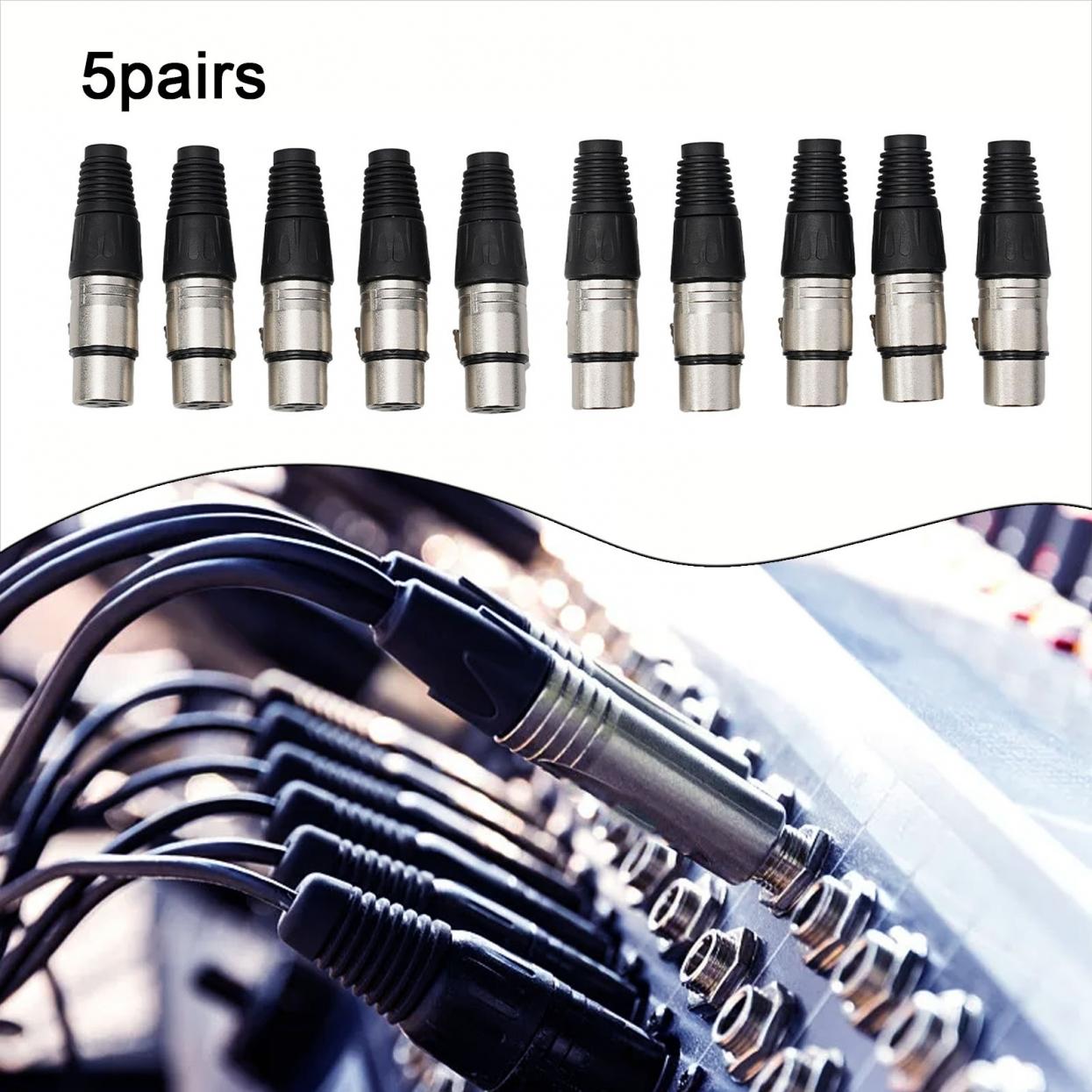 

Snake Connectors 3 Pin Audio Beautiful Compatibility срібний