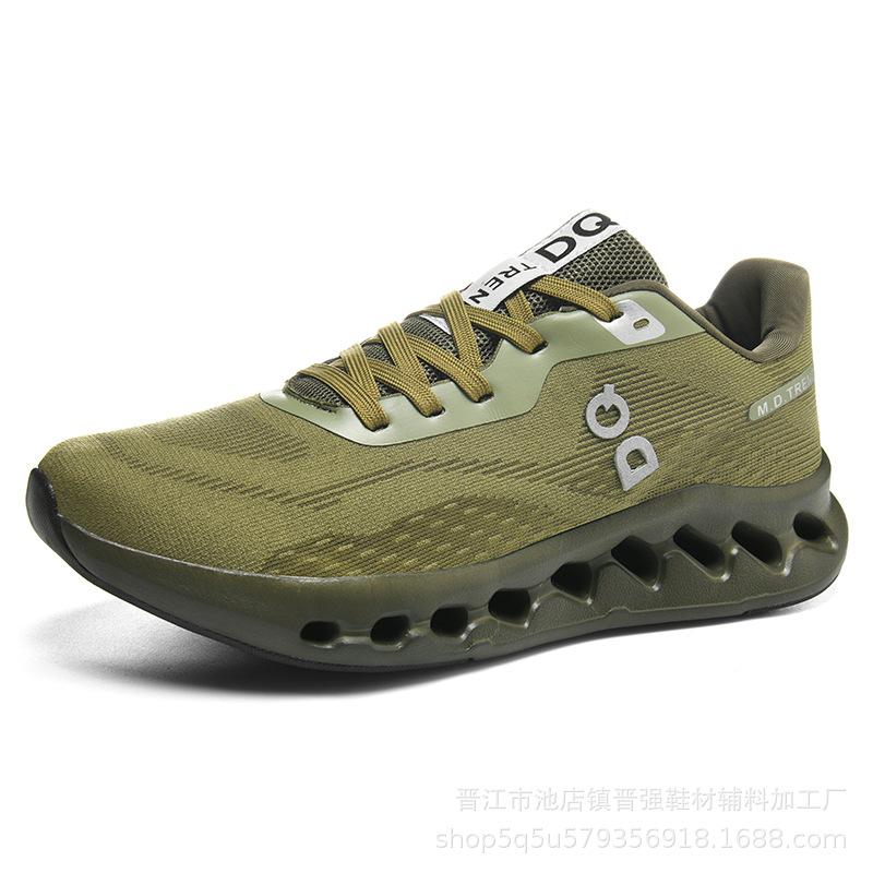 

Breathable mesh men s trendy soft-soled running shoes fashionable new sports men s shoes non-slip lightweight casual outdoor running shoes 45 армія зелений колір