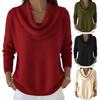 Pull Femme Col Bateau Manches Longues Couleur Unie Hauts Pull-Over Coupe Slim Doux Respirant Hiver Superposition Tricots Décontractés
