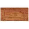 Table Top 80 x 40 x 2.5 cm Rectangular Solid Acacia Wood with Natural Edge