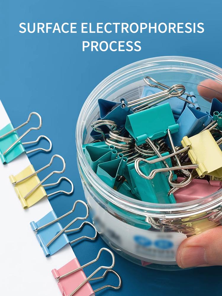 40PCS/Set Long Tail Clip, Mixed Color File Clip, Stationery Dovetail Clip, Goose Tail Clip