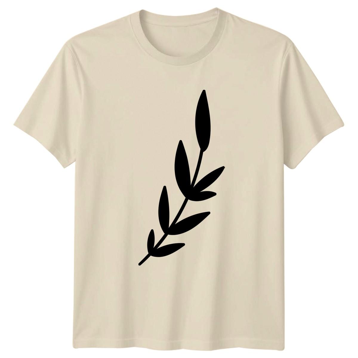 Simple Botanical Leaf Design T-Shirt Minimalist Plant Nature Birthday Gift XL
