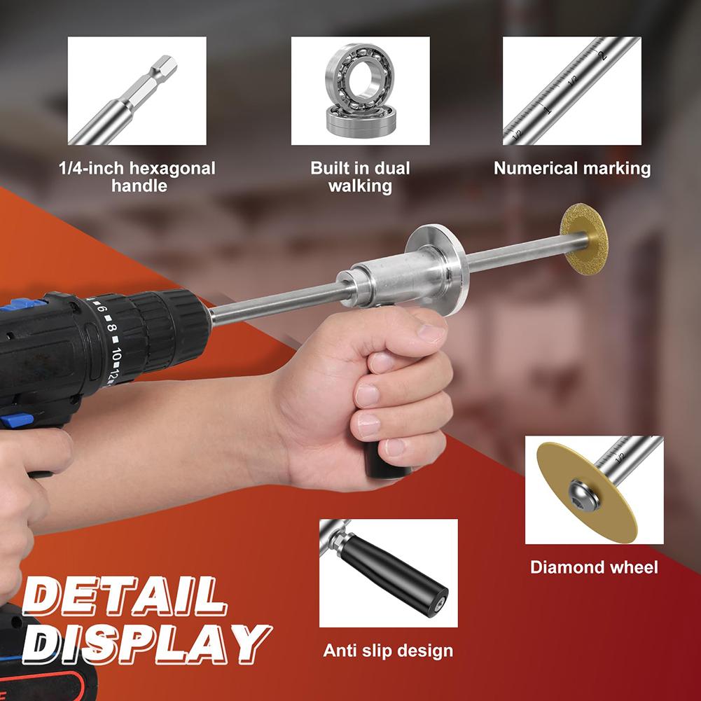 Inside PVC Pipe Cutter Internal Plastic Pipe Cutter Stainless Steel Plumbing Internal Cutter for Impact Drivers and Drills