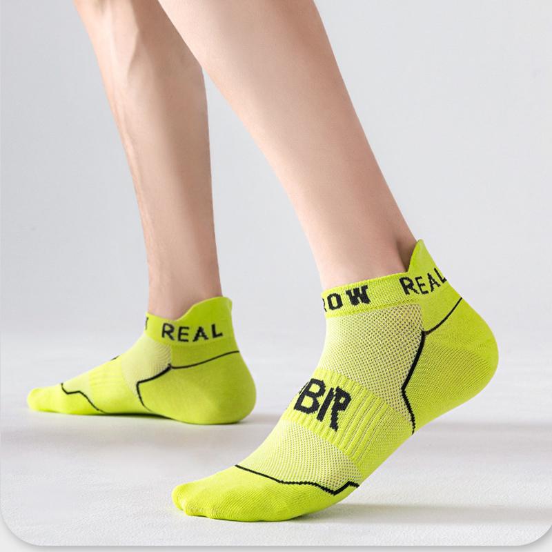 Men's 6 Pairs Letter Sports Socks Mesh Breathable Comfy Quick-Dry Ankle Socks Unisex Couple All-Season