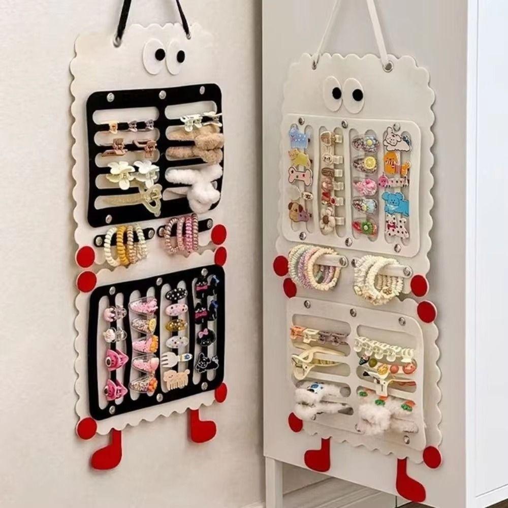 Wall-mounted Felt Hair Clip Storage Bag Detachable Hair Accessory Organizer  Ear Studs