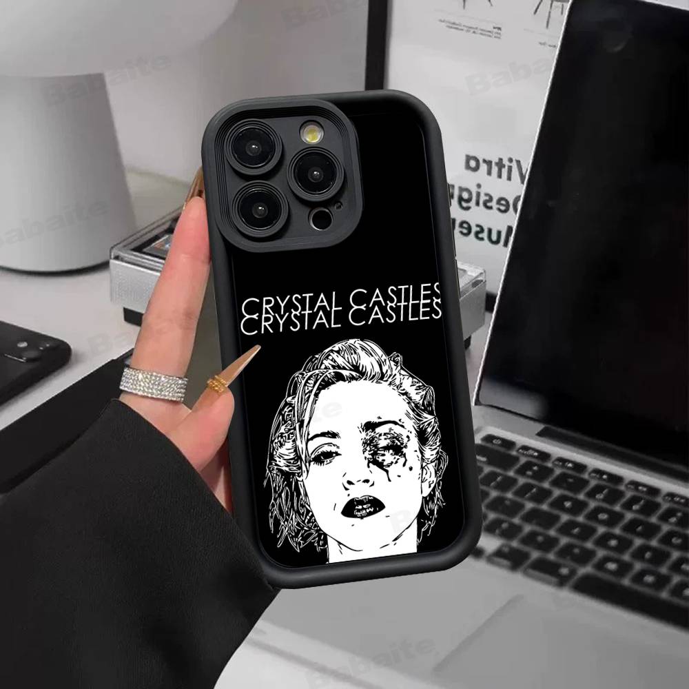 Electronic Band Crystal Castles Phone Case For IPhone 17 16 15 14 13 12 11 Pro Max Plus Silicone Shockproof Case
