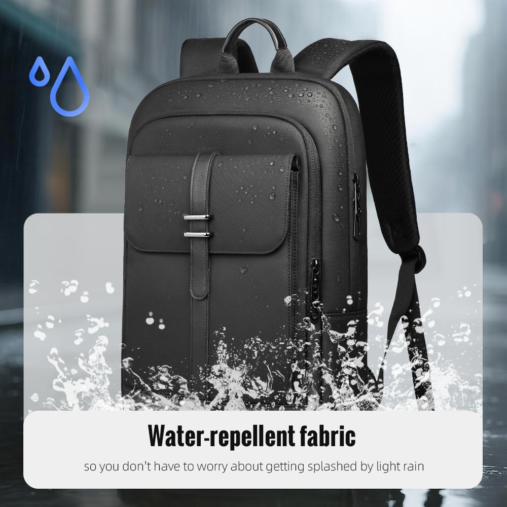 Heroic Knight Slim Business Backpack For Men 15.6 Inch Laptop Bags Waterproof Fashion Backpack Multifunction Anti-Theft School Bag For Travel & Work