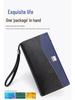 Men's Cross-Border Patchwork Creative Wristlet: Minimalist Business Clutch with Large Capacity for Mobile Devices.