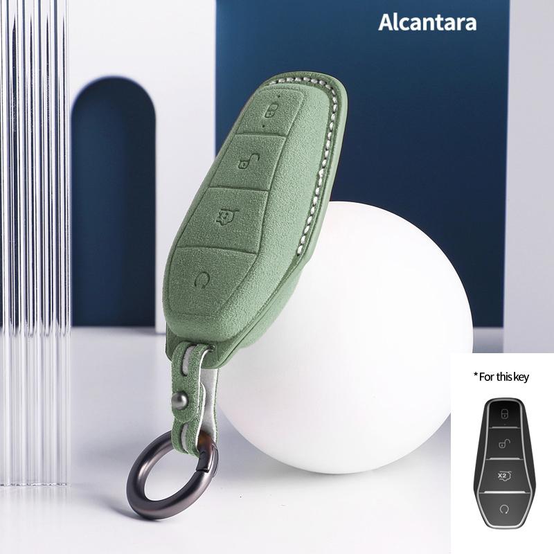 Made for Alcantara Car Remote Key Case Bag For BYD Qin Han Tang Song pro plus MAX Ev Atto 3e2 Seal dolphin frigate07 Destroyer05