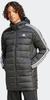 Man Essentials 3-Stripes Light Down Hooded Parka Winter Jacket Black (HZ8522)