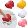 4Pcs Toilet Press Button Topper,Love Heart Shaped Toilet Tank Flusher Top Push Button for Women Long Nail Bathroom Accessories