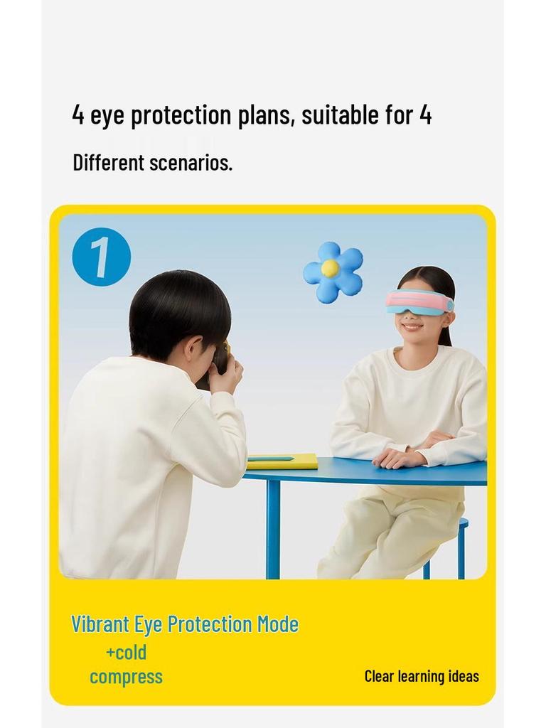 PGG Kids Eye Shield & Massager: Steam Eye Mask for Fatigue Relief