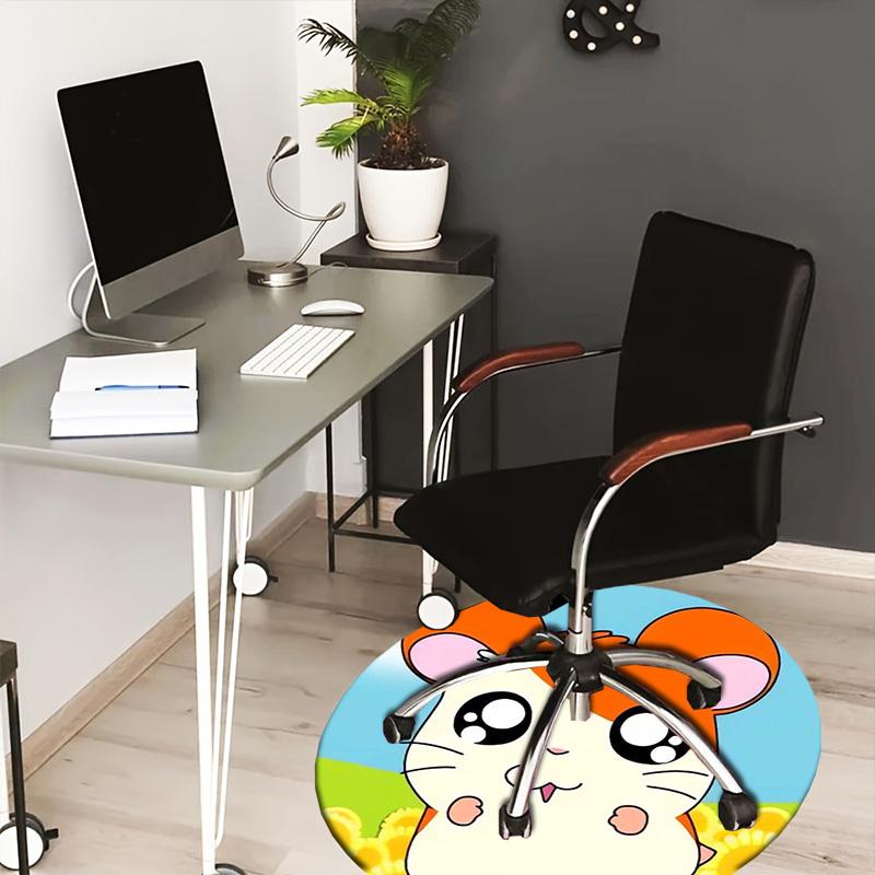

1pc Hamster Round carpet, Made of Polyester,Perfect for Decorating Office Chairs, Living Rooms,fplt028 80cm by 80cm