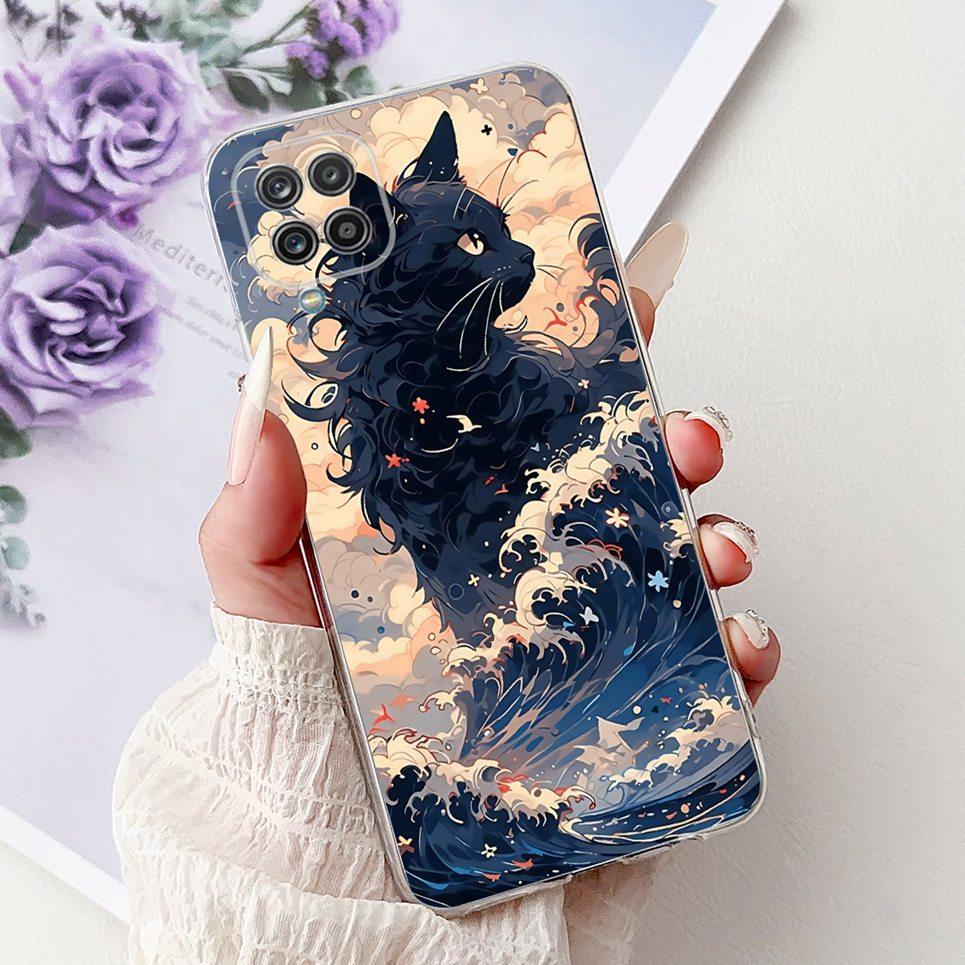 

Clear Soft Silicone Phone Case For Samsung Galaxy A12 F12 M12 A125F M125F Samsung A12 Cases Landscape Bowknot Heart Motif Cover Samsung M12 F12