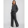 Women Stand Collar Zipper Long Sleeve Casual Sports Two Piece Sweatshirt And Pants Set