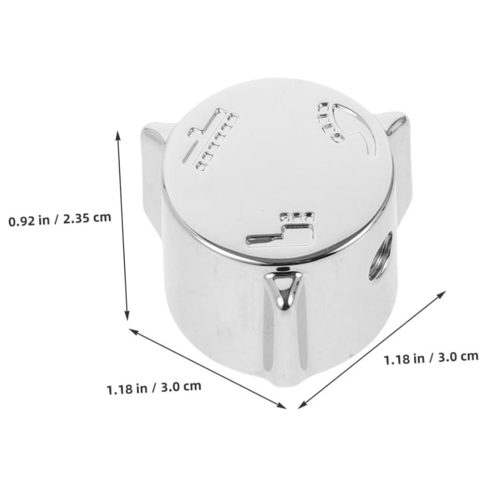 2x Zinc Alloy Shower Handle Replacement with Three Level Water Flow Adjustment Wheel for Mixing Valve Bathroom