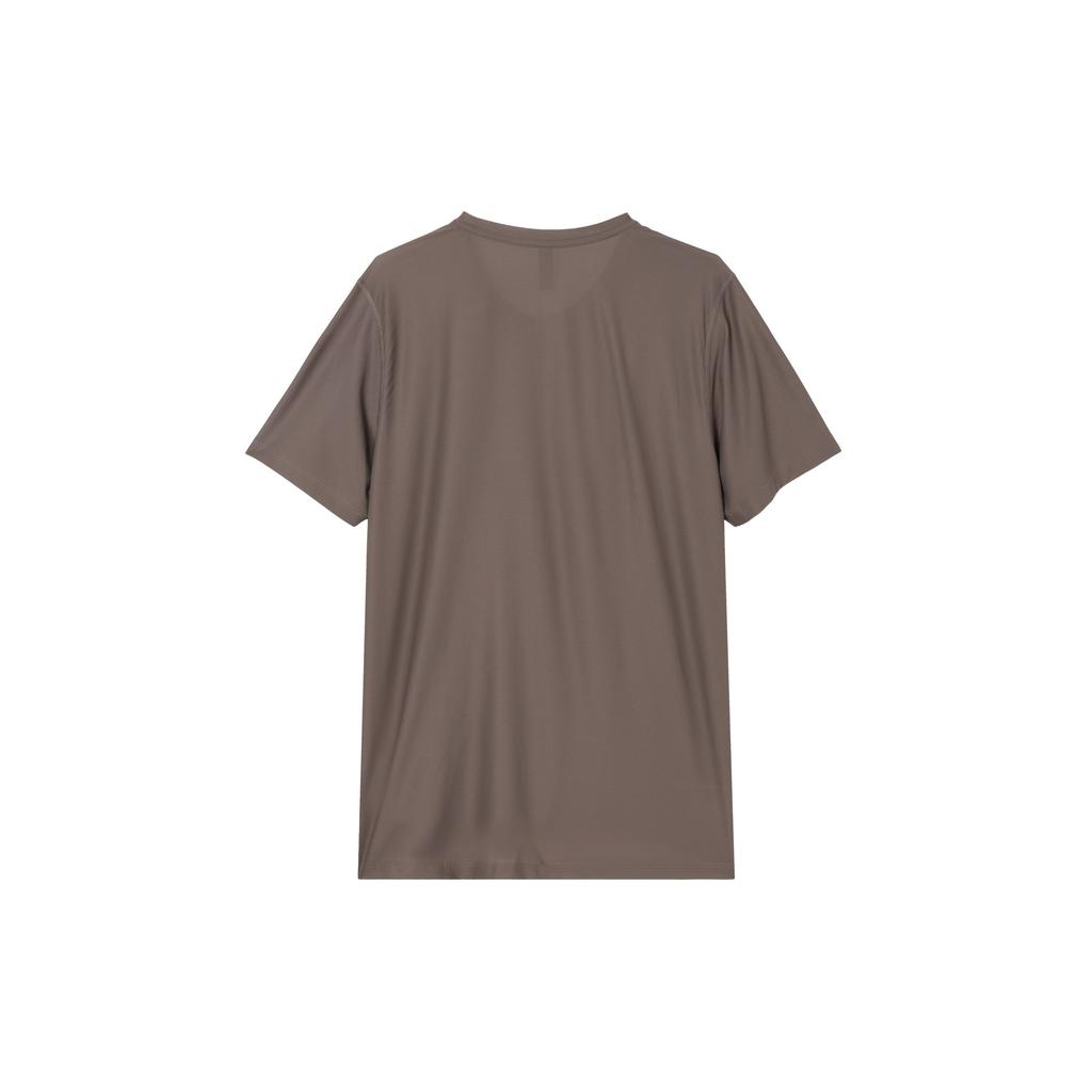 Adidas Logo Print Casual Outdoor Sports Crew Neck T-Shirt Men Tops Brown IV5401