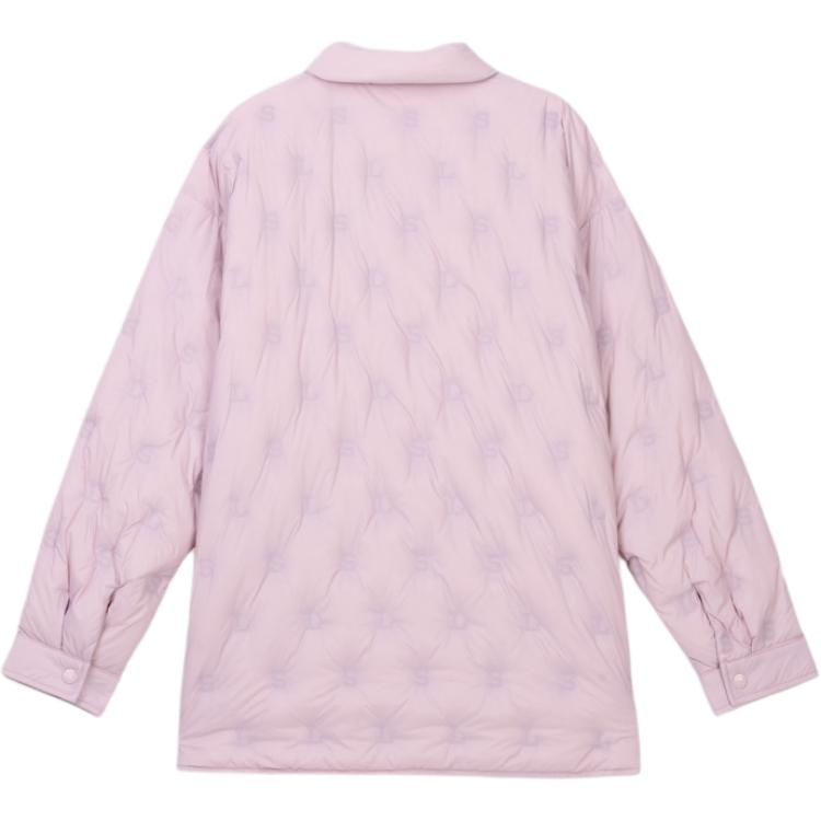Levis FW24 Performance Warm Fleece Series Single Row Snap Loose Collar Casual Long Sleeve Down Jacket Women Outerwear Lavender-Purple 002QD-0000