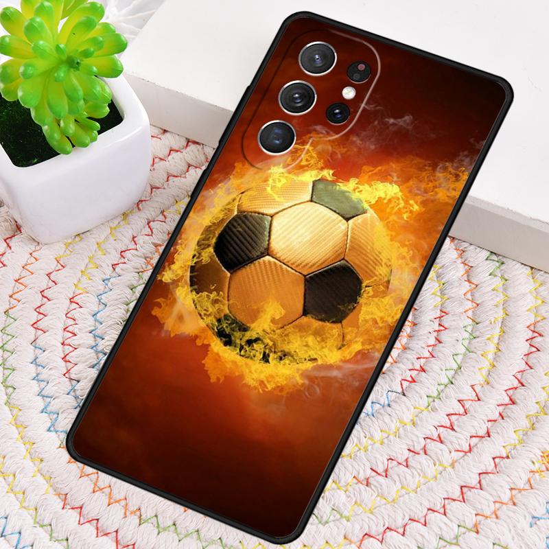 

Fire Football Phone Case for Samsung Galaxy note 10 pro S26 Ultra S23 S24 FE S25 S21 S22 PLUS shockproof Cove Galaxy S25+