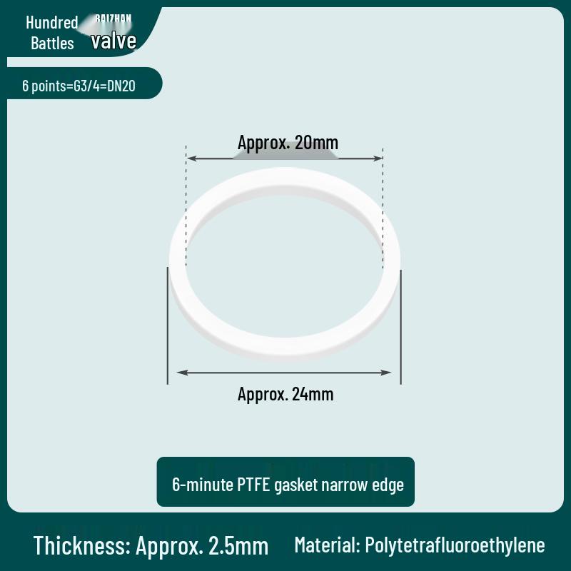 

High-Temperature Resistant PTFE Gasket & Seal Ring for Corrugated Hose and Pressure Gauge Filter Valve