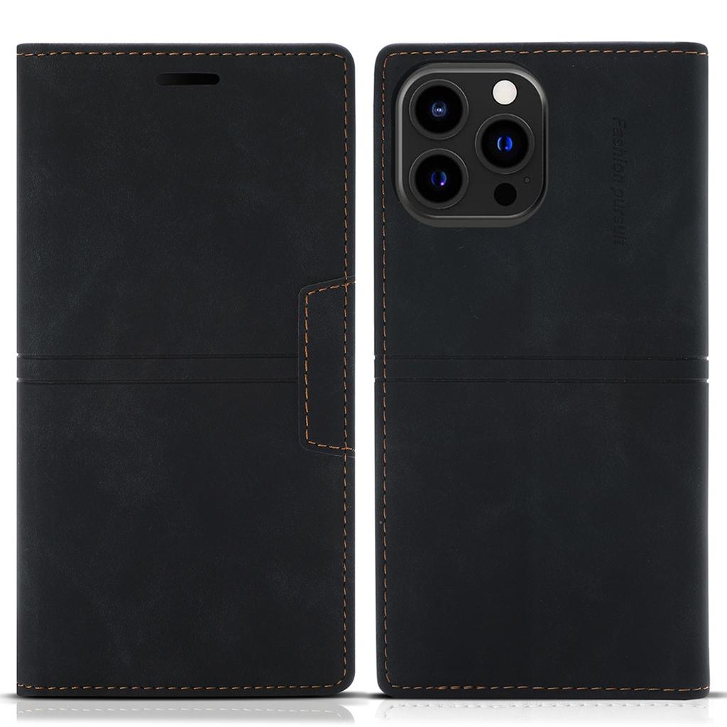 For iPhone 16 Pro Wallet Case Magnetic Closing Leather Phone Cover