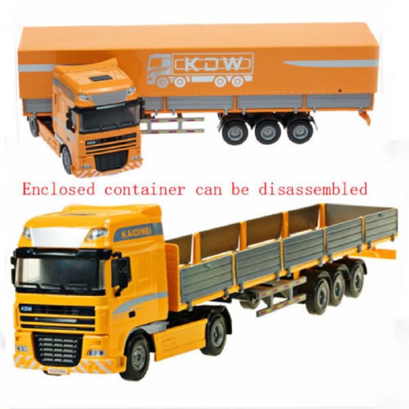 Stunning 150 Scale Diecast Alloy Transporter Truck For Kids Open-top Kdw Model