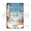 Maghreb Travel Cityscape Metal Sign Egypt Algiers Algeria Djerba Tunisia Marrakesh Morocco Alger Hoggar Oran Casablanca Agadir
