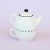Cute French-Style Cat Ceramic Teapot Set With Matching Cup White Porcelain Tea Home Decor Gift