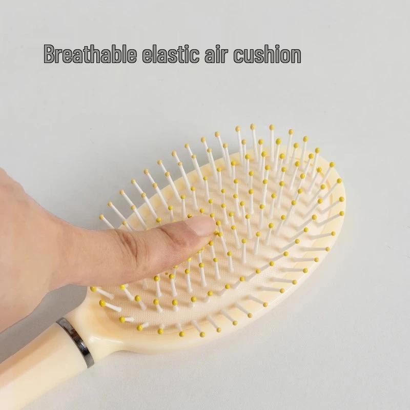 Anti-Static Airbag Massage Comb - Fluffy Styling & Detangling Brush for Ladies, Home, Students, Wet/Dry Use, Portable Vent Design