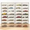 Car Model Storage Box Transparent Storage Rack with Compartments Home Stackable Jewellery Showcase Dustproof Toy Display Cabinet