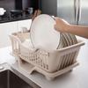 Single Layer Plastic Dish Drainer Rack for Kitchen Use