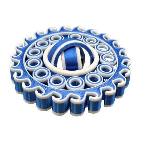 Wave Fidget Spinner Toy Stress Anxiety Relief Kids Teens Adults 3D Printed