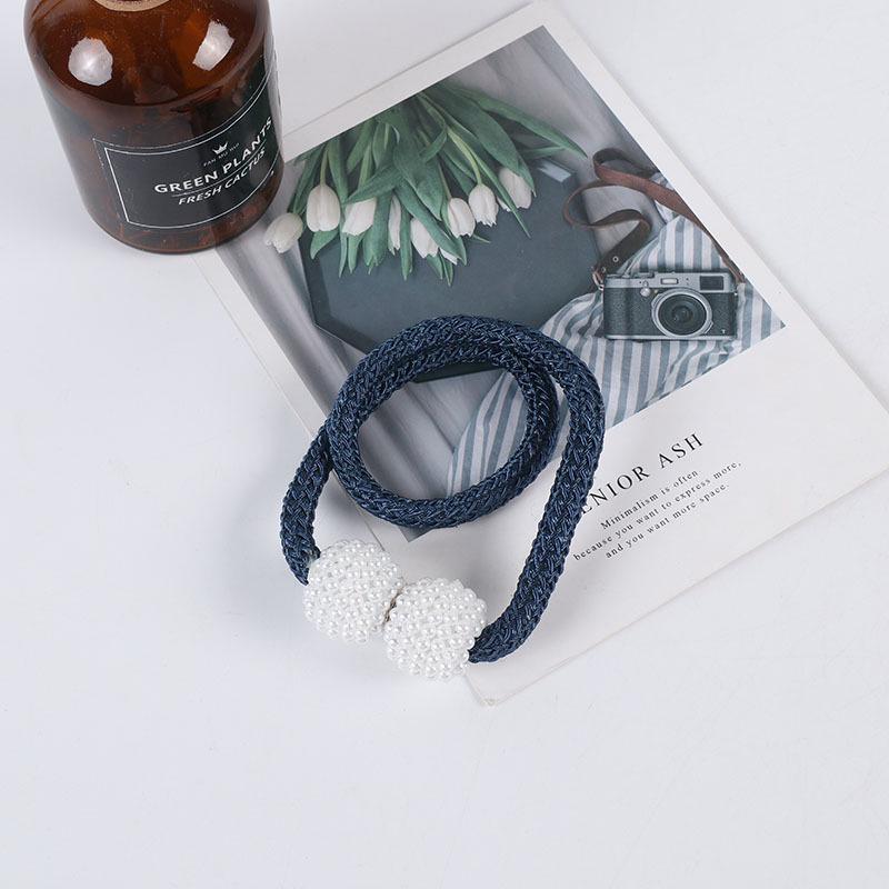 Pearl Magnetic Curtain Tieback Buckle - No-Punch Tie Rope Accessory