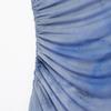 2025 Spring Women's Pleated Printed Slim Fit Midi Dress