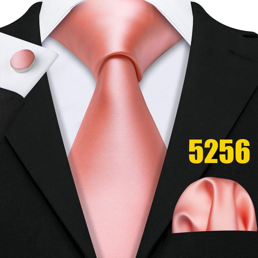 Cravate En Soie + Mouchoir + Boutons De Manchette – Ensemble Homme – Mariage, Bureau, Cérémonie