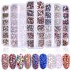 1Box 12 Sheets Colorful Crystals Art Bling Shiny Rhinestones Decal Manicure Tool