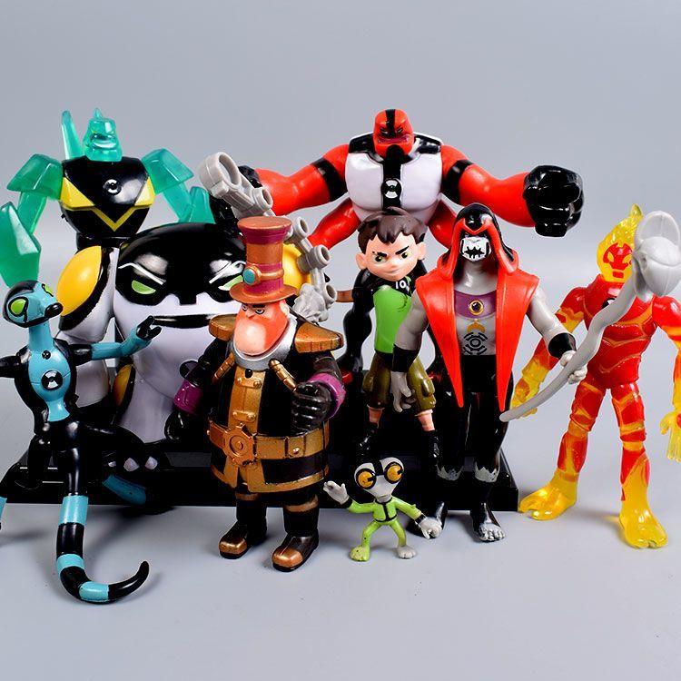 

Ben 10 Collection Of Action Figures - Wildmutt Grey Matter Xlr8 Humongousaur Rath Model Toy Ornaments For Children Gift